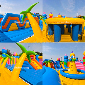 <span class=keywords><strong>Parque</strong></span> de Juegos Inflable Comercial al Aire Libre con Toboganes y Obstáculos para Niños y Adultos - Product Image 3