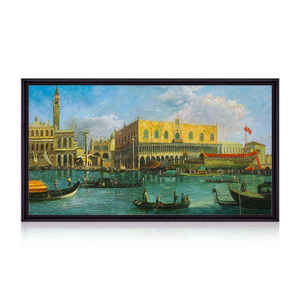Dipinto a Olio Astratto del Paesaggio Cittadino di <span class=keywords><strong>Venezia</strong></span>, Scena Veneziana Fatta a Mano su Tela di Lino - Product Image 1
