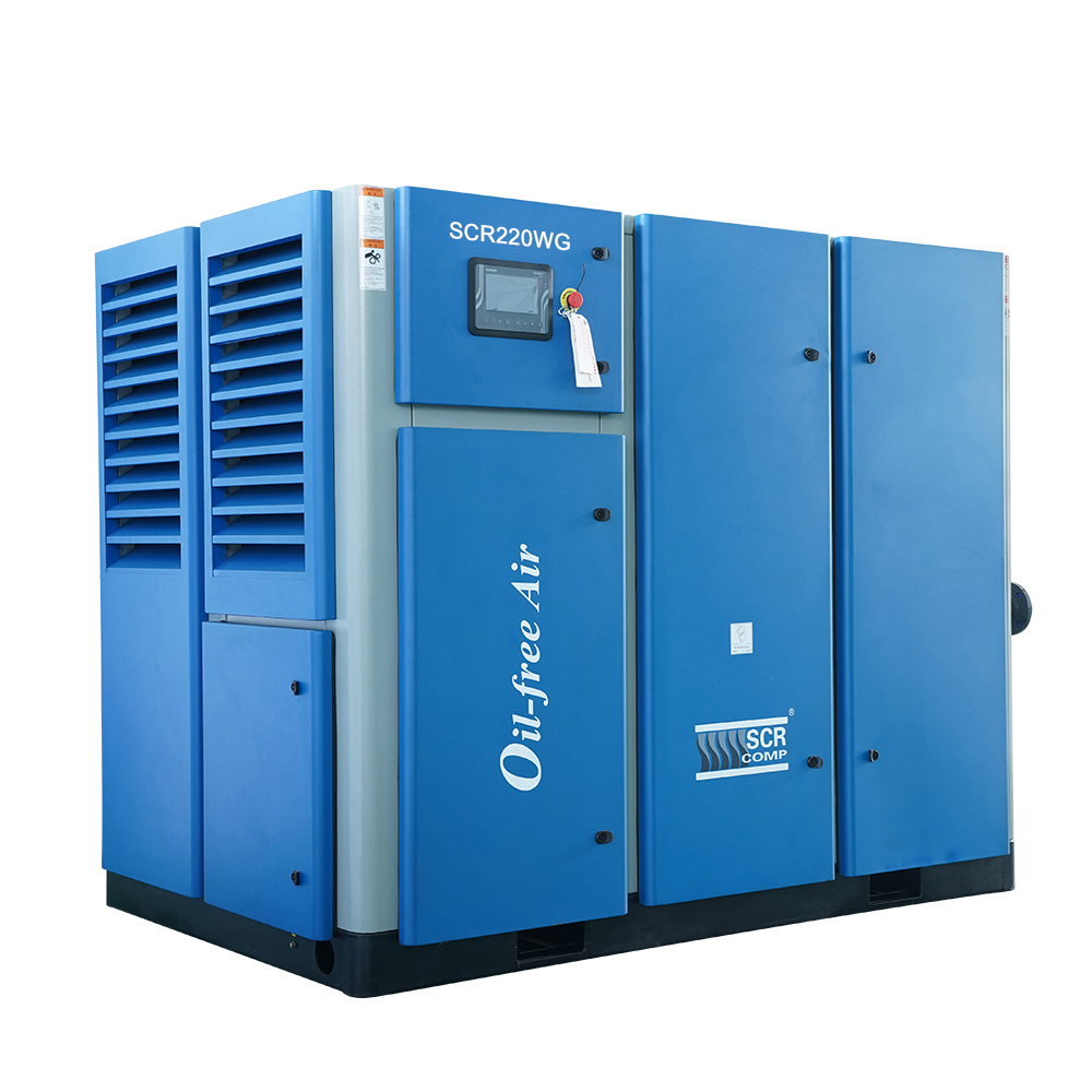 2020 Новый SCR220WG 160KW 220HP без масла винт воздушный компрессор