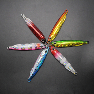 Vente en gros de leurres en acier inoxydable et en métal au plomb Hessen BZM024-1 pour la pêche en rivière, 8 couleurs, tailles 10g-60g avec hameçons à sang - Product Image 6