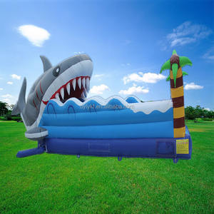 Platform balap mengambang tiup yang dapat disesuaikan untuk dewasa reli hiu rumah taman air resor pulau hiburan diproduksi - Product Image 2