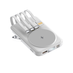 PD 20W <span class=keywords><strong>Batería</strong></span> <span class=keywords><strong>portátil</strong></span> de carga rápida <span class=keywords><strong>10000mAh</strong></span> Soporte <span class=keywords><strong>para</strong></span> teléfono Cargador inalámbrico Mini banco de energía magnético con cable - Product Image 1