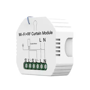 Smart Life Alexa Voice Control 10A RF433 Tuya WiFi Smart Curtain Module Switch Electric Roller Shutter Motor Automation