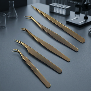 Pinzas de Precisión ASAP de Acero Inoxidable Color Oro Rosa de 10 mm para Extensiones de Pestañas, para Artistas Profesionales de Pestañas, Calidad Premium - Product Image 5