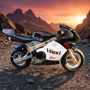 Mini moto à essence Mini pocket bike 49cc 2 temps Refroidi par <span class=keywords><strong>air</strong></span> Capacité de carburant de 2L Vitesse maximale de 40 à 60 km/h - Product Image 3