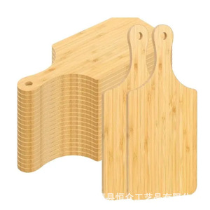 เขียงไม้ไผ่พร้อมที่จับ ถาดเสิร์ฟชีสและเนื้อสัตว์สำหรับงานเลี้ยง - Product Image 3