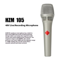 105 Microphone à condensateur portable chantant avec motif polaire cardioïde 48V micro d'enregistrement d'ancrage pour carte son de diffusion en direct