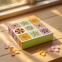 Boîtes en papier jetables pour tartelettes aux œufs, résistantes à la graisse, avec fenêtre, personnalisables pour pâtisserie