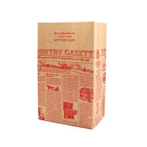 Recycled Kraft Paper News Paper <b>Bags</b> with Handles for Food Packing in Cartons - Product Image 1