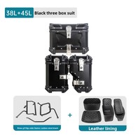 Pour G310GS, boîte latérale/boîte arrière triple en alliage d'aluminium côté droit, porte-bagages arrière, capacité 38L, utilisation tout-terrain