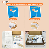 Kit de Peinture par Numéros Miniature Moderne en Lin Orfon Little Painter 6 Pièces, Peinture Acrylique Écologique DIY, Ensemble de Peinture OEM, Dropshipping Mondial