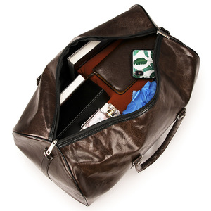 Vintage PU Leather Duffle <b>Bag</b> For Men Large Capacity Weekender <b>Bag</b> Portable Handheld Removable Shoulder Strap Overnight <b>Bag</b> - Product Image 6