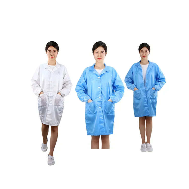 Cheap Price Cleanroom Clothes Antistatic Clothing Esd Robe For Industrial Use