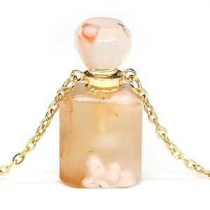 <span class=keywords><strong>Mini</strong></span> colar com pingente difusor de óleo essencial, pingente garrafa de perfume em pedra natural de 16x36mm, joia feminina, colar com óleo essencial de cristal - Product Image 6