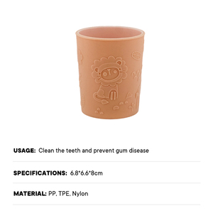 Juego de vasos para cepillos de dientes de PP, TPE y nailon de venta directa, productos reciclables para el baño del bebé, para limpiar los dientes y prevenir enfermedades de las encías. - Product Image 5