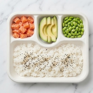4 Compartment Bagasse Meal Tray Biodegradable Sugarcane <b>Pulp</b> Container Heavy Duty Compostable Food Platters - Product Image 5