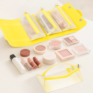 4 kits de sacs de maquillage/kit de toilette à suspendre et enroulable, organiseur de voyage pour femmes, 4 sacs de rangement amovibles - Organiser le maquillage, les cosmétiques - Product Image 4