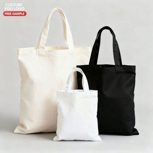Heavy Duty Custom Organic Recycled <b>Canvas</b> <b>Tote</b> Bag with Design for Grocery Shopping Wedding - Product Image 3
