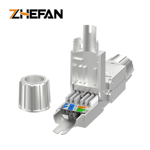Connecteur ZHEFAN Rj45 blindé sans outil Cat6 8p8c coupleur Ftp Rj45 Cat6a Ethernet prise modulaire connecteur Cat6 connecteur Rj45 - Product Image 3