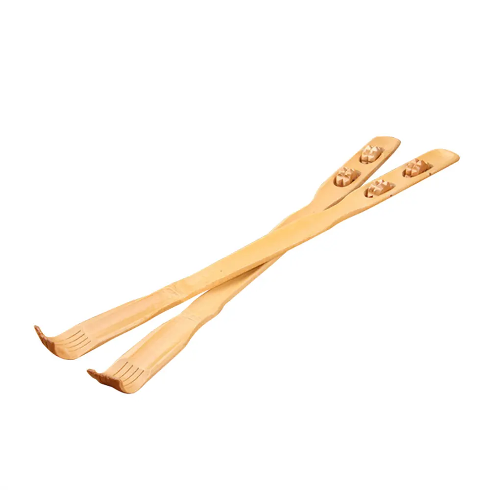 Senxiao – stylo de massage en bois naturel, Long, en bambou, grattoir pour le dos, pratique et manuel, bâton pour le corps