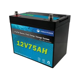12v 75ah batteria solare LifePo4 NCM li pacco batteria agli ioni di migliori batterie per sistemi di energia solare 12v75ah
