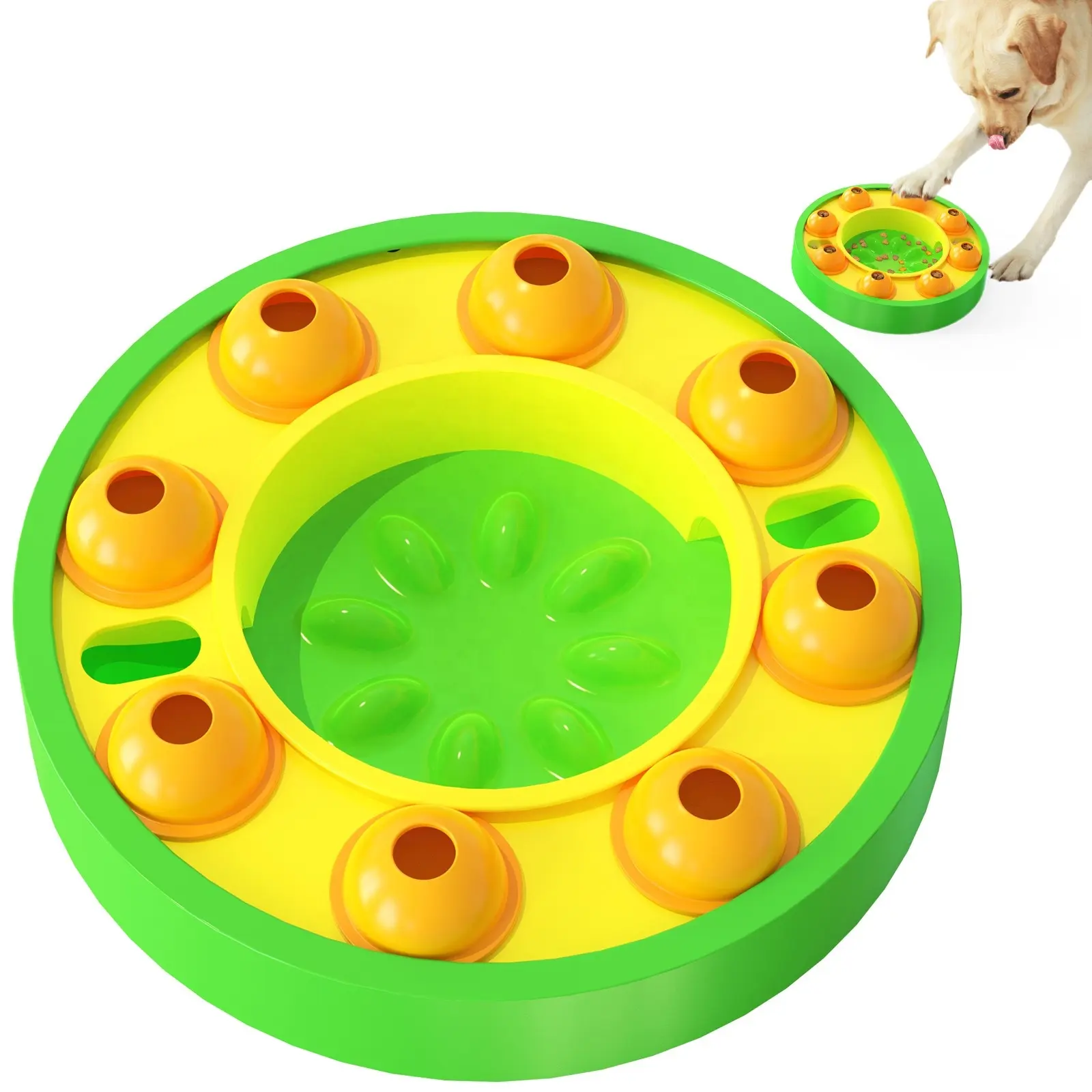 Model baru Puzzle hewan peliharaan interaktif mainan anjing pelatihan berburu harta karun piring makanan lambat persediaan hewan peliharaan