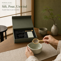 Ensemble de Cérémonie du Matcha 5 Pièces : Fouet en Bambou Chasen, Bol, Support à Fouet, Passoire, Cuillère Doseuse, Boîte Cadeau Magnétique