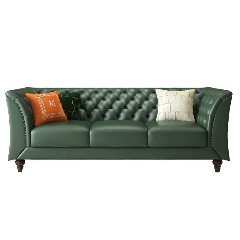 Vendita calda di lusso divano in pelle americana commerciale e per la casa di lusso divano in pelle Design per soggiorno da pranzo e uso esterno
