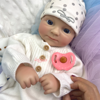 Poupée Reborn Fille/Garçon de 20 Pouces en Silicone Souple avec Peau Peinte à la Main et Texture Réaliste