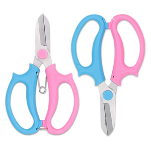 Lu Ban's Work Garden Pruning Shears Stainless Steel Butterfly Design For Cutting Flower Stems Blue Plastic Handle Manual - Product Image 1