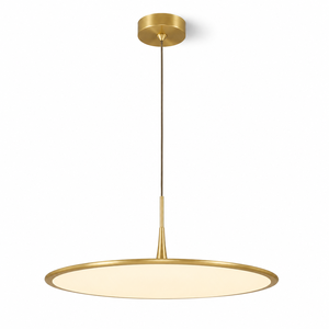 Modern Minimalist Disc Pendant Light <b>LED</b> Acrylic <b>Diffuser</b> Brushed Metal Ceiling Hanging Lamp Custom OEM ODM <b>lighting</b> factory - Product Image 1