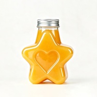 Offre Spéciale – Bouteille Écologique Jetable en PET de 330 ml en Forme d'Étoile, Qualité Alimentaire, pour Boissons Énergisantes, Thé Boba, Sodas, Jus – Idéale pour la Vente au Détail et les Cadeaux