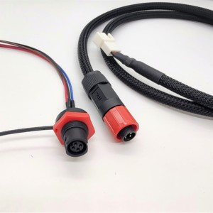 M12 loạt 4pins đẩy tự khóa IP67 Bảng điều khiển không thấm nước gắn kết nối cáp cho LCD hiển thị LED mô-đun hiển thị - Product Image 3