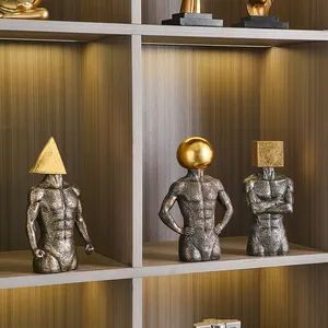 Bắc Âu trang trí nhà bức tượng trừu tượng tác phẩm điêu khắc khách NỘI THẤT PHÒNG trang trí bàn bộ sưu tập kệ sách trang trí sáng tạo bức tượng - Product Image 5