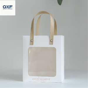 Chất lượng cao Giấy túi xách tay với cửa sổ bên ủng hộ quà tặng gói Túi Quà Tặng Túi xách tay với cửa sổ - Product Image 5