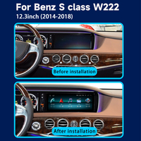LELV 12.3 pouces Qualcomm 665 8 + 64GB écran tactile Carplay lecteur DVD de voiture Android 14 Radio multimédia pour classe S W222 2013-2017
