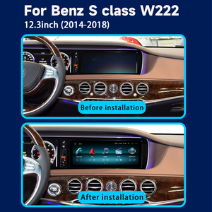 LELV 12.3 pollici Qualcomm 665 8 + 64GB Touch Screen Carplay lettore DVD per auto Android 14 Radio Multimedia per classe <span class=keywords><strong>S</strong></span> <span class=keywords><strong>W222</strong></span> 2013-2017 - Product Image 6