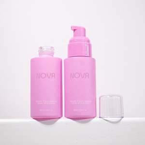 Trong Kho 20Ml <span class=keywords><strong>30Ml</strong></span> 40Ml Mờ Mờ Màu Hồng Màu Tím Cam Màu Vàng Màu Xanh Lá Cây Mặt Thủy Tinh Huyết Thanh Bơm Chai Mặt Kem Lotion Gel Chai - Product Image 5