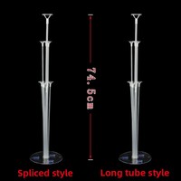 Supports de table et ensembles de piliers transparents à ventouse pour ballons, pour la décoration de mariages et fêtes d'anniversaire, vente en gros