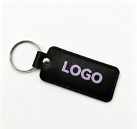 Porte-clés en cuir véritable personnalisé de qualité supérieure, avec logo de marque imprimé, pour cadeaux promotionnels