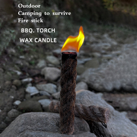 Kit de corde de démarrage de feu en Jute géant, cordon tressé infusé en cire de chanvre naturel pour le Camping