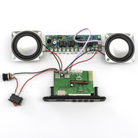 PACKBOXPRICE Kit de haut-parleurs BT carte Radio FM Audio pièces de coque en acrylique avec indicateur de niveau de contrôle du son LED