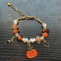 Voodoo-pompoen Ghost Snake Bone Alloy-armband, Halloween verstelbare langwerpige DIY-armband, festivalherdenkingscadeau