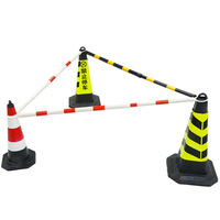 Haute qualité confort ABS plastique réfléchissant avertissement contrôle du trafic barrière de sécurité routière bielle barre de cône rétractable