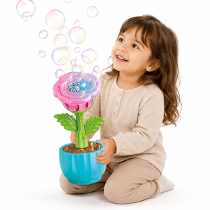 Máquina <span class=keywords><strong>de</strong></span> Burbujas Eléctrica <span class=keywords><strong>en</strong></span> Forma <span class=keywords><strong>de</strong></span> Maceta, <span class=keywords><strong>de</strong></span> Plástico, para Niños, Automática, con Luz LED, Múltiples Orificios, a Prueba <span class=keywords><strong>de</strong></span> Fugas, Juguete para Fiestas al Aire Libre - Product Image 1