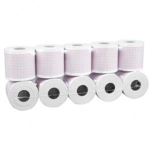 โรงงานจีนผลิตกระดาษพิมพ์ลายตารางสีแดงสำหรับเครื่องวัดคลื่นไฟฟ้าหัวใจ (ECG/EKG) แบบม้วน - Product Image 1