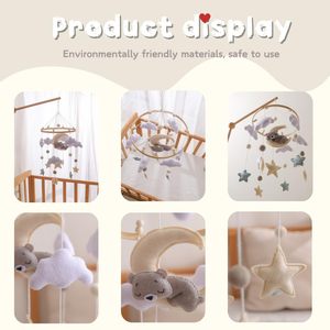 Mobile Montessori doux personnalisé pour bébé pour lit bébé certifié CE CPC Mobile ours suspendu pour chambre de bébé Jouet éducatif - Product Image 4