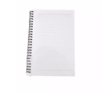 Subli-forward Sublimation Cahier à couverture en plastique A5 vierge avec carnet à bobine 60 pages intérieures