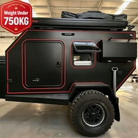 Remorque de camping ultra-légère de moins de 750 kg, mini-caravane tout-terrain, remorque de voyage, caravane de camping légère 750 kg
