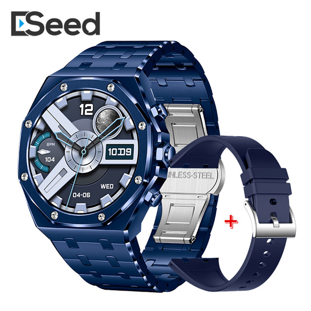 Eseed 2024 Men's OEM AK68 Smart Watch 1.43" AMOLED HD Screen Sports IP67 Stainless Steel Band Heart Rate Blood Sleep Tracker
